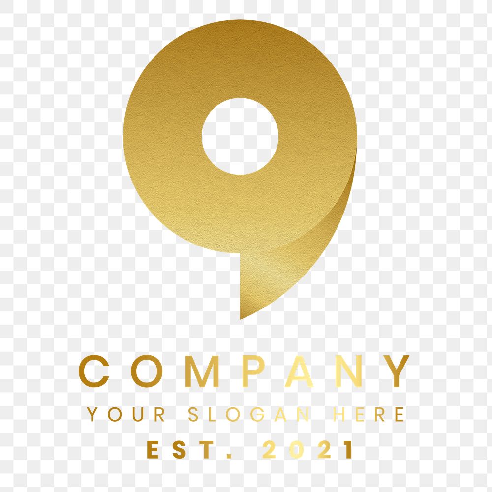 Luxury business logo png gold icon design