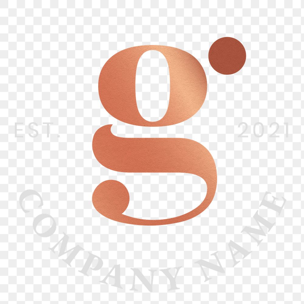 Elegant business logo transparent png with g letter design