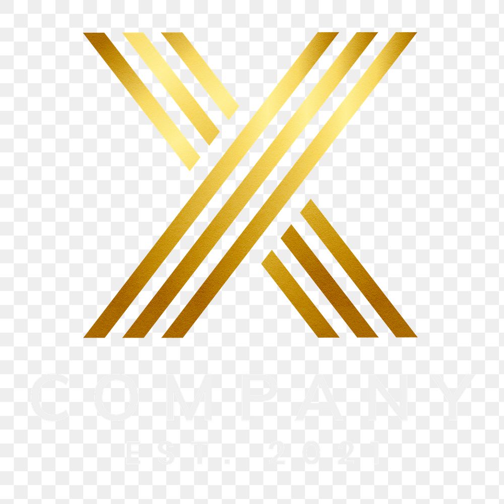 Elegant business logo transparent png with X letter design