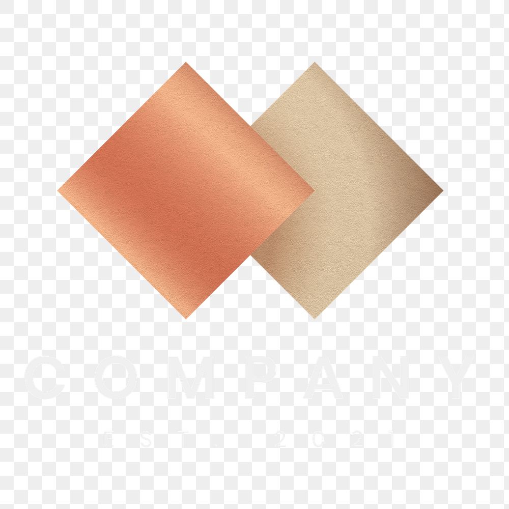 Luxury business logo png copper icon design