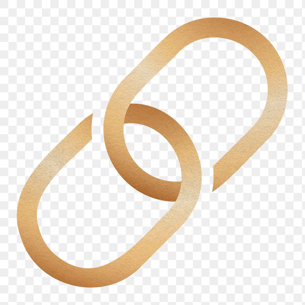 Gold business logo png chain icon design
