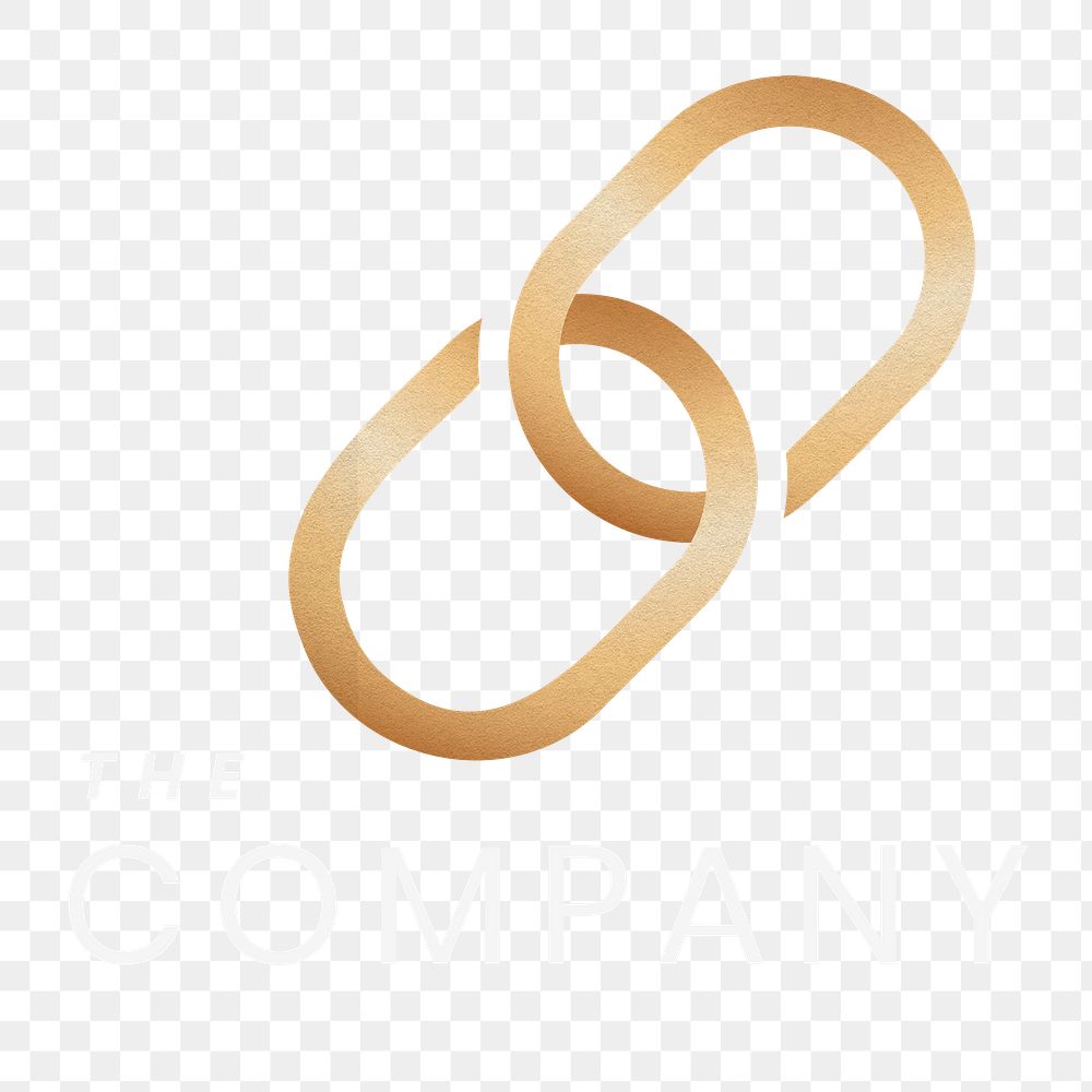 Gold business logo png chain icon design