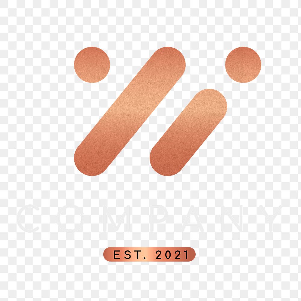 Elegant business logo transparent png with W letter design