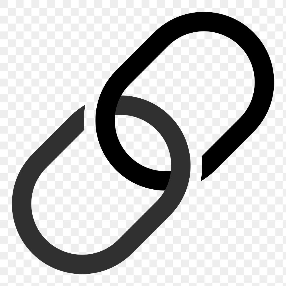 Modern black business logo png chain symbol design
