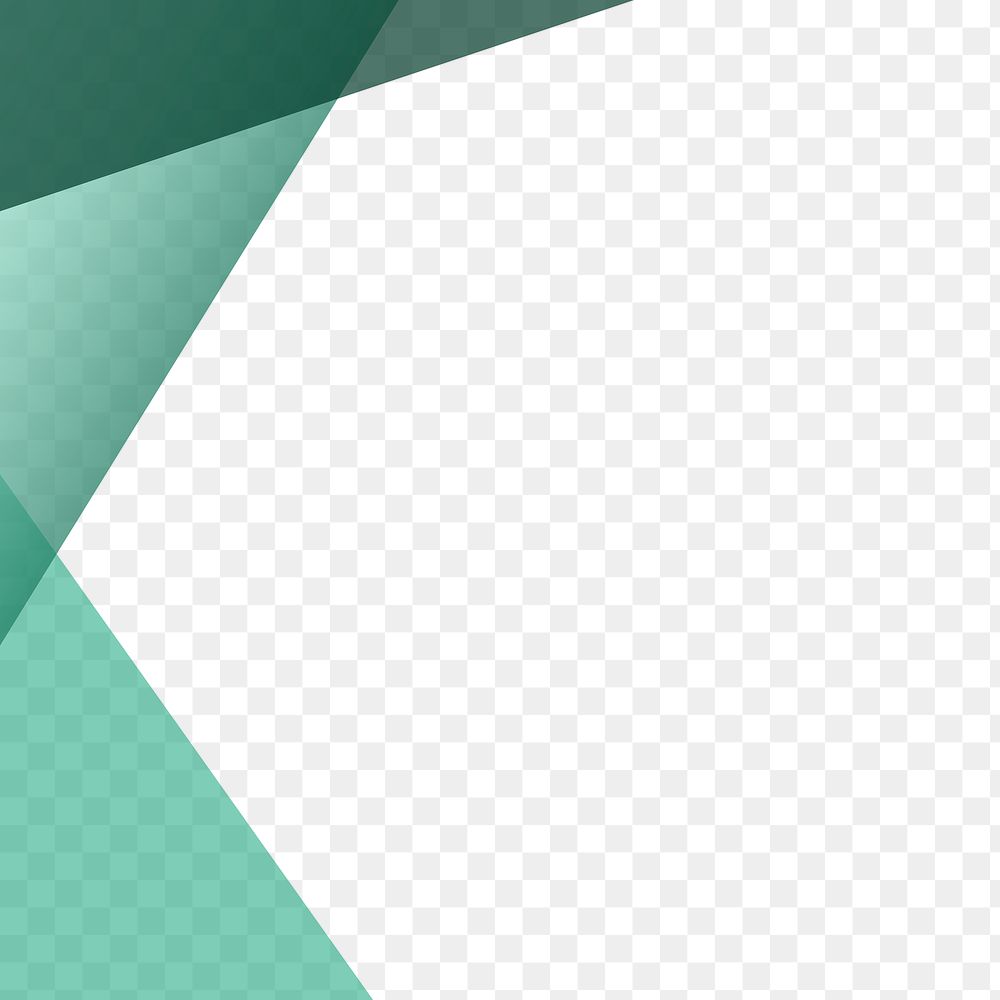 Green border transparent background png for corporate business