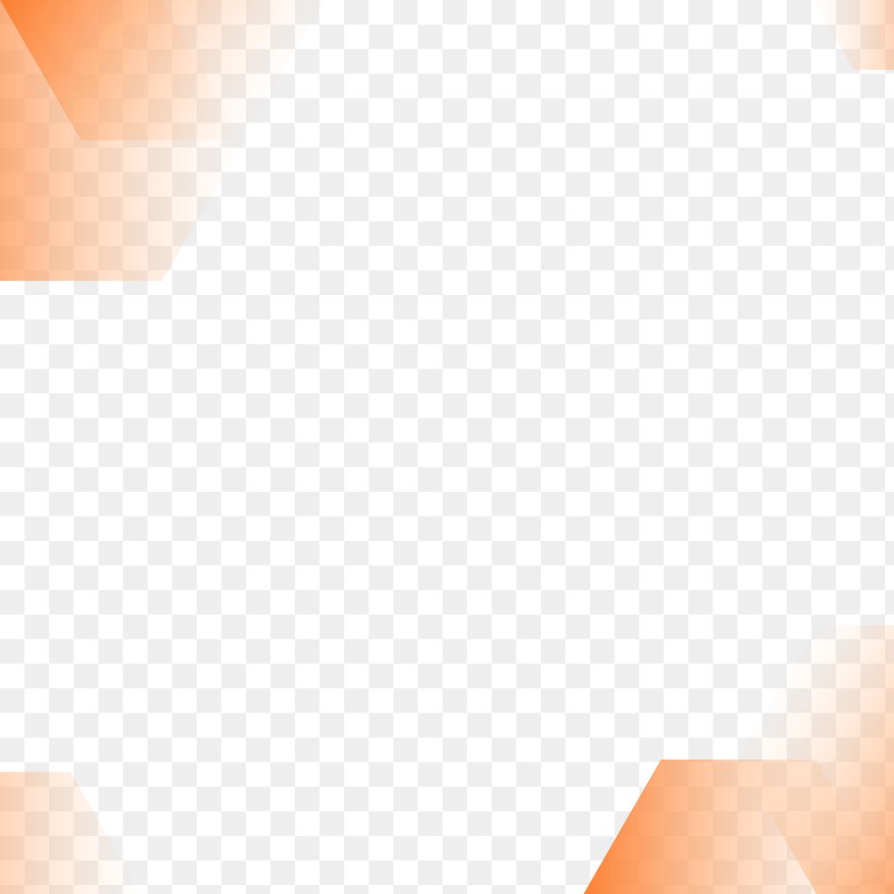 Orange frame transparent background png