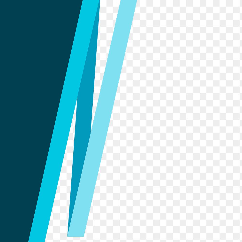 Blue zigzag border transparent background png corporate