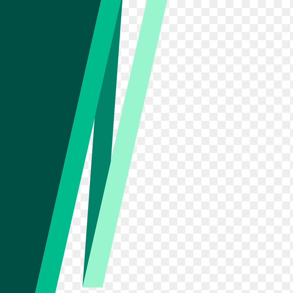 Green zigzag border transparent background png for corporate business