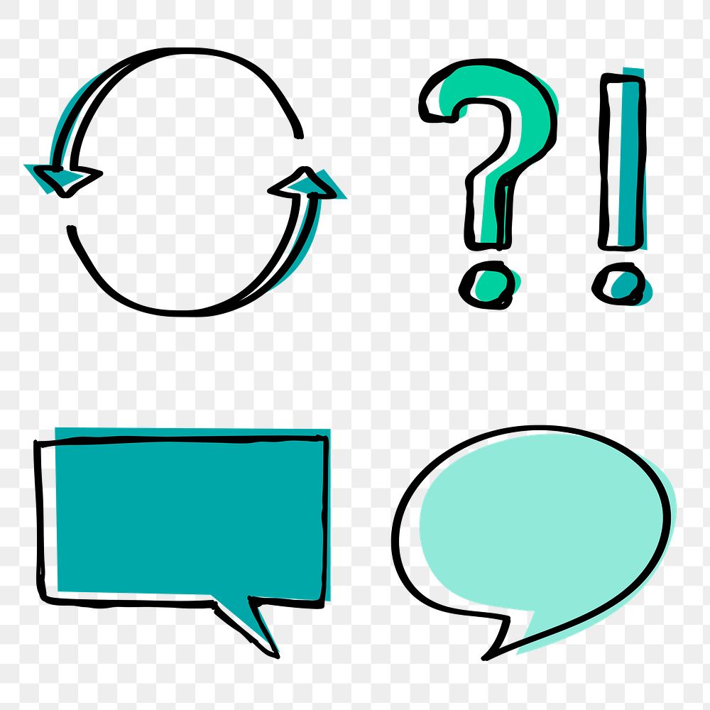 Business speech bubbles png green collection