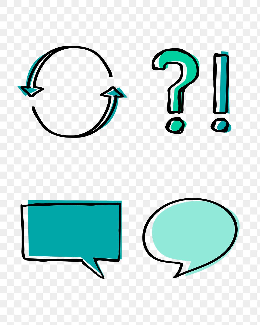 Business speech bubbles png green collection