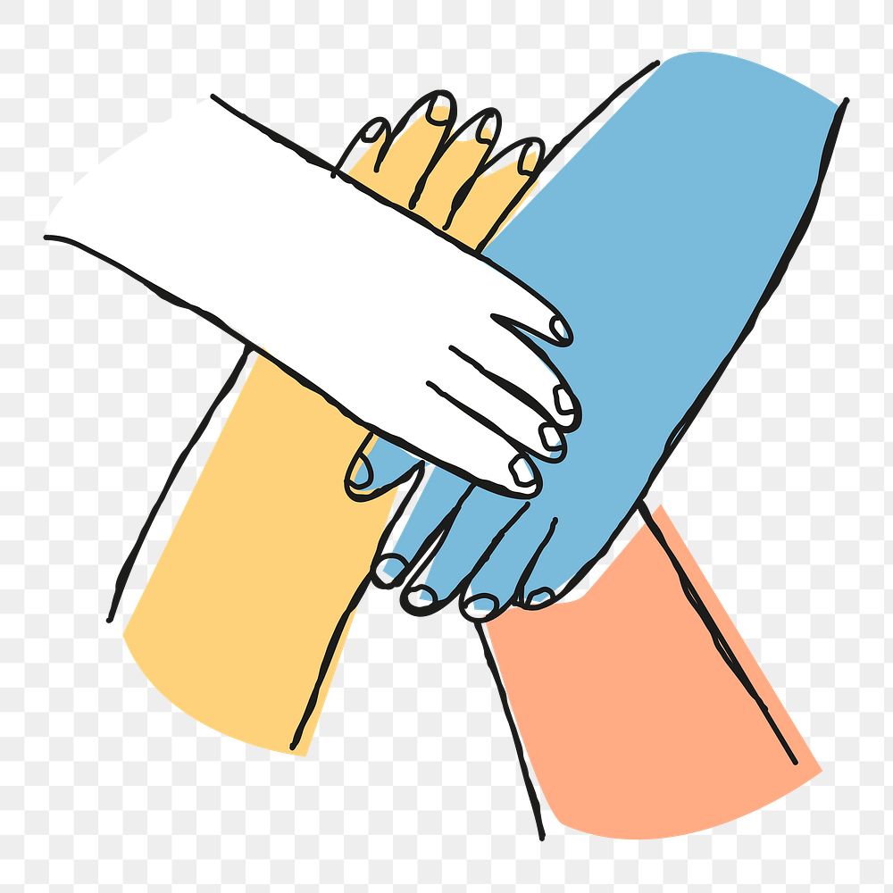 Colorful professional business teamwork transparent png 