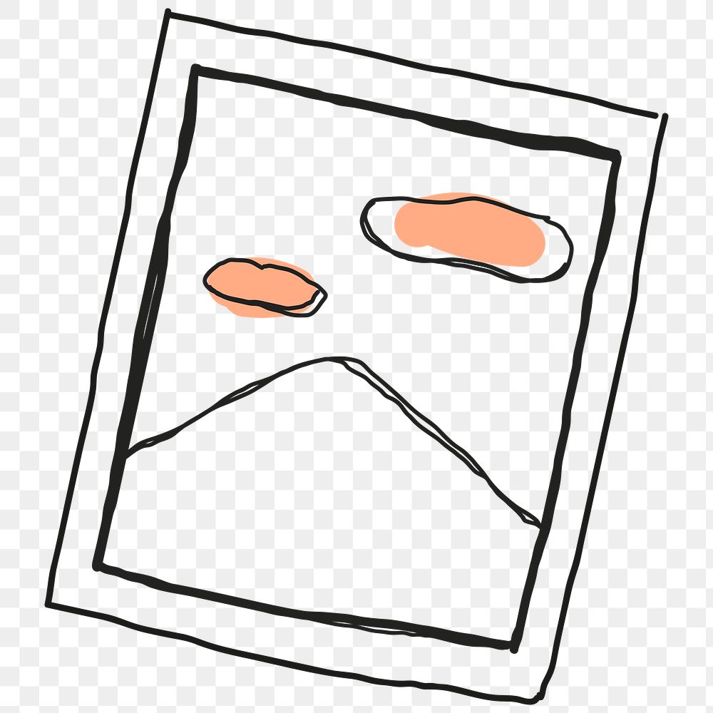Minimal picture in frame transparent png
