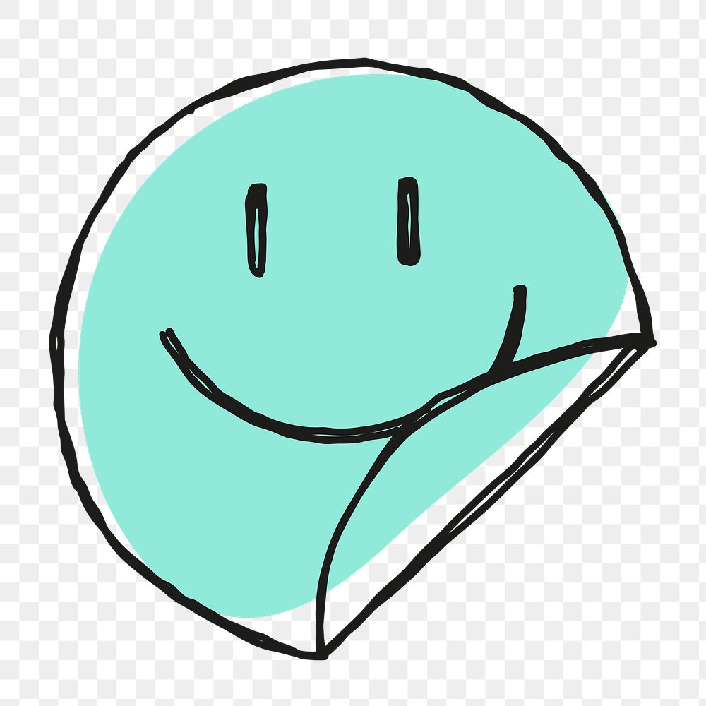 Green smiling face symbol transparent png clipart