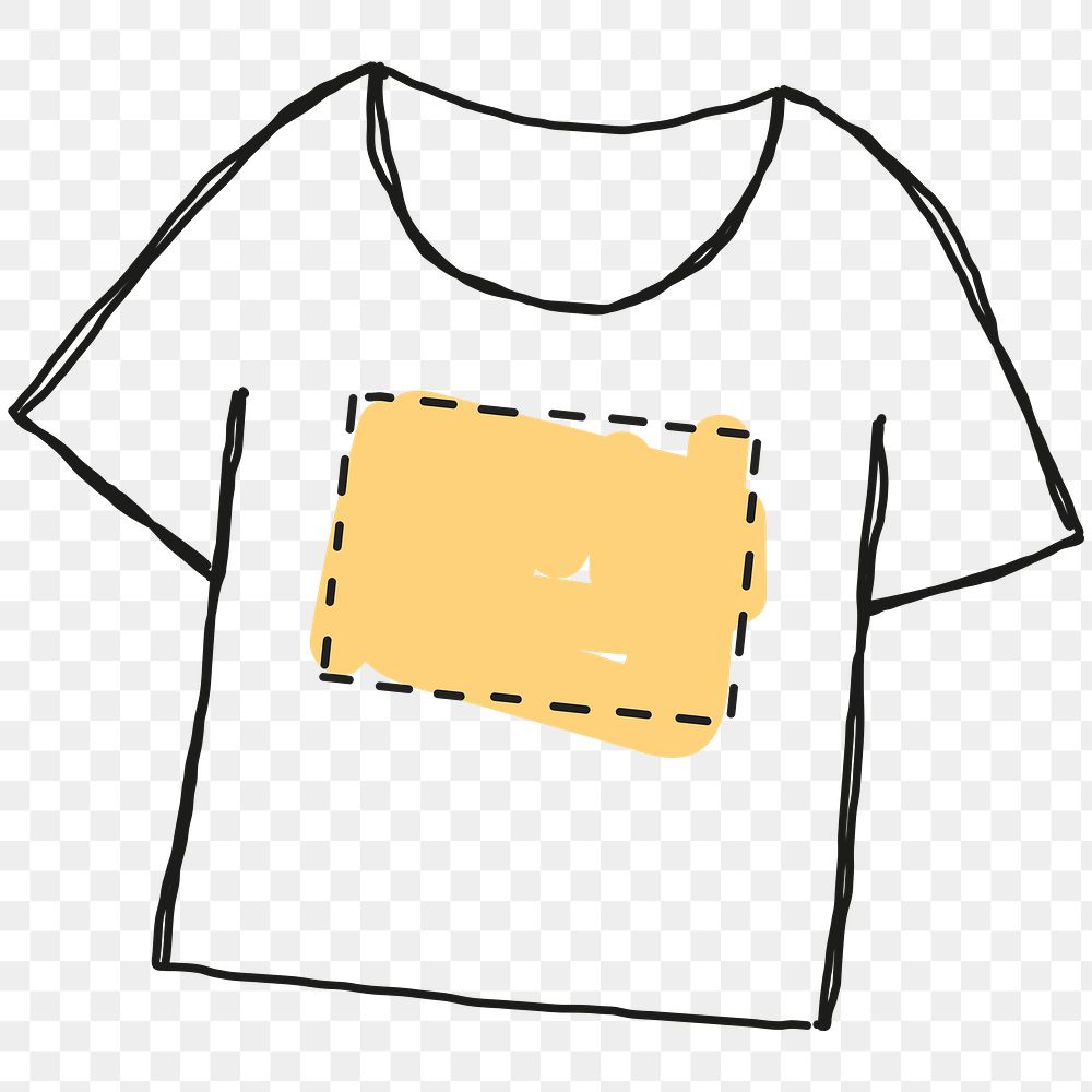 Yellow color design t-shirt transparent png