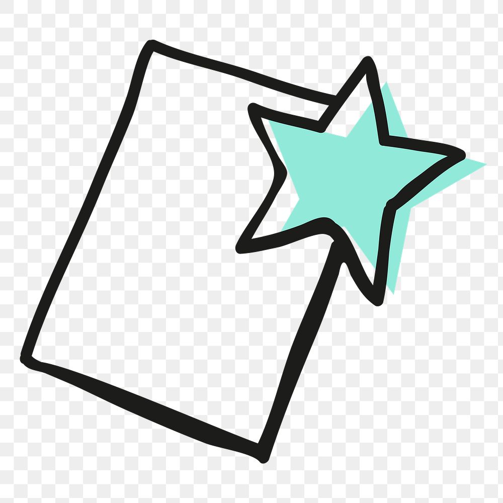 Report paper transparent png with green star