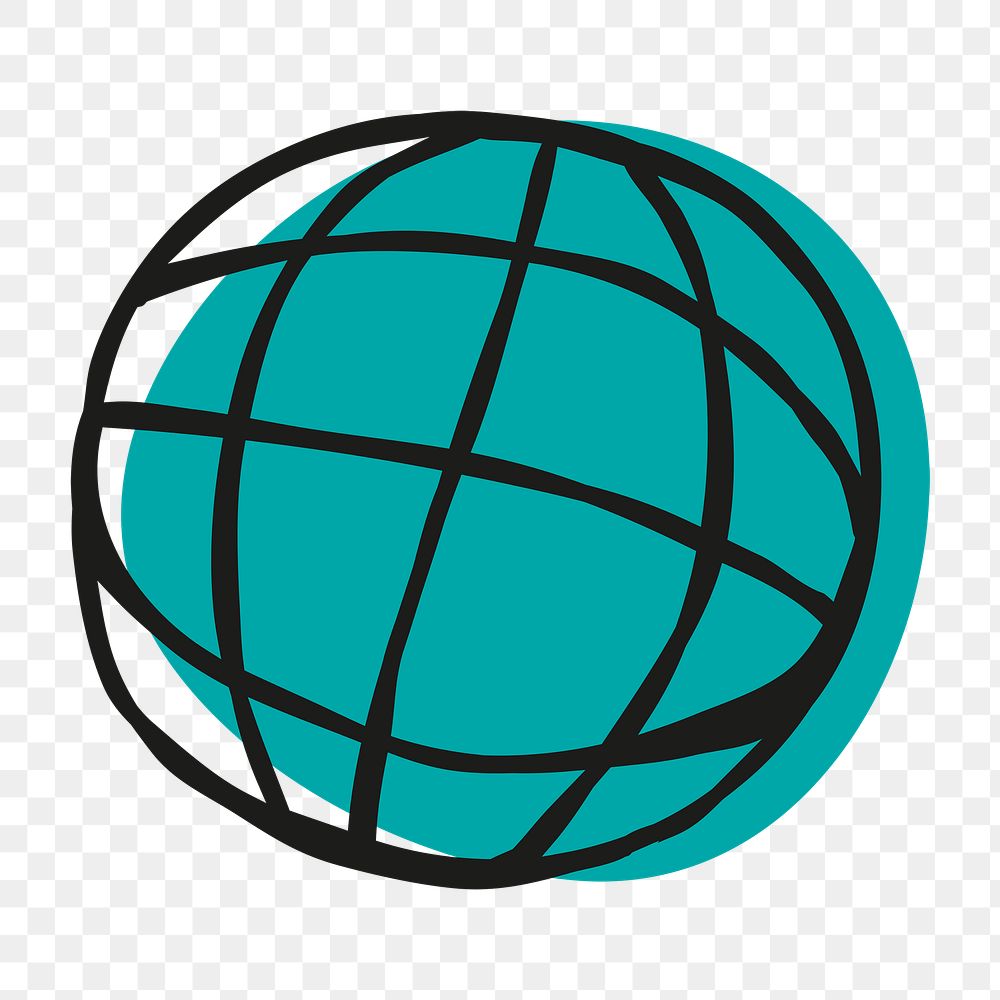 Green globe symbol transparent png sticker