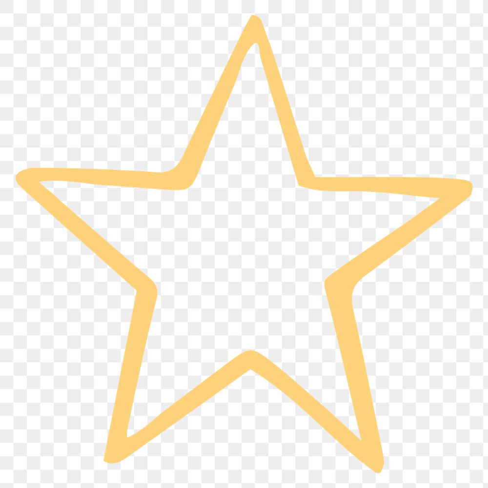 Pastel yellow star transparent png clipart