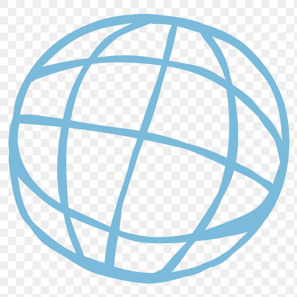 Blue globe symbol transparent png sticker