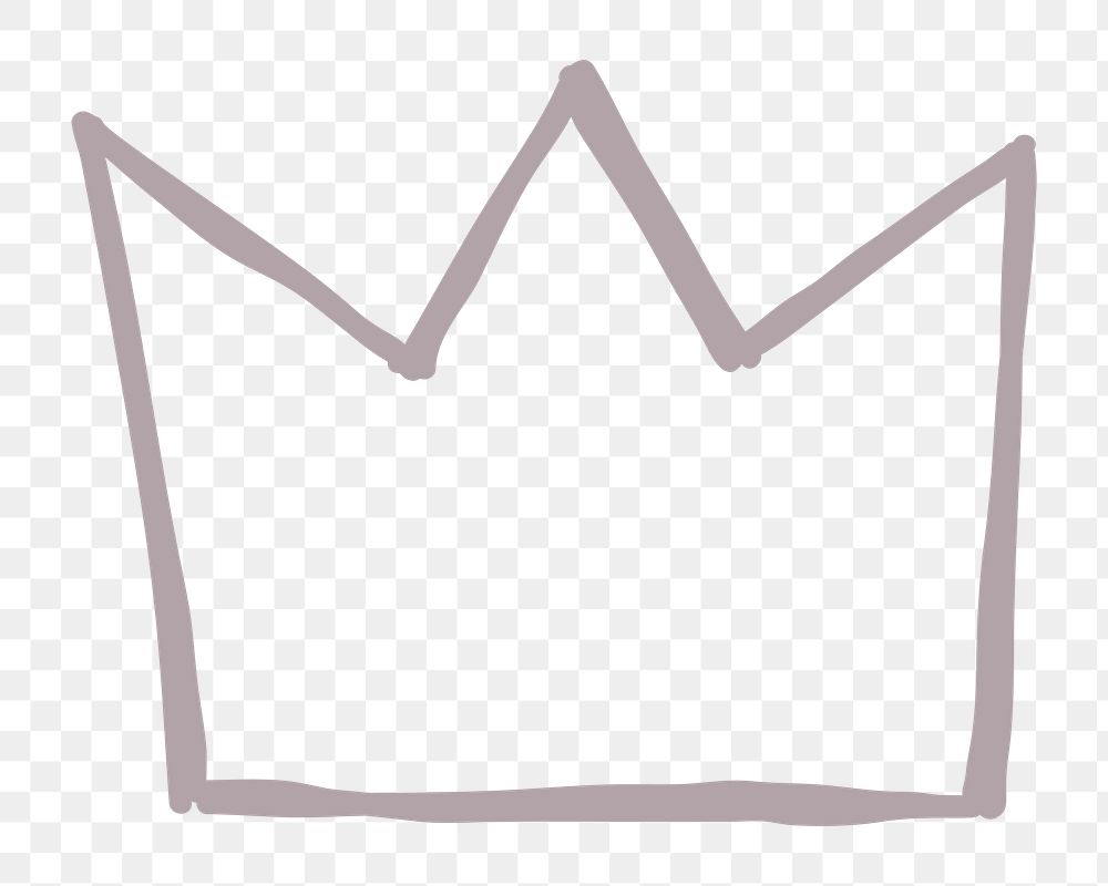 Simple hand drawn crown transparent png clipart