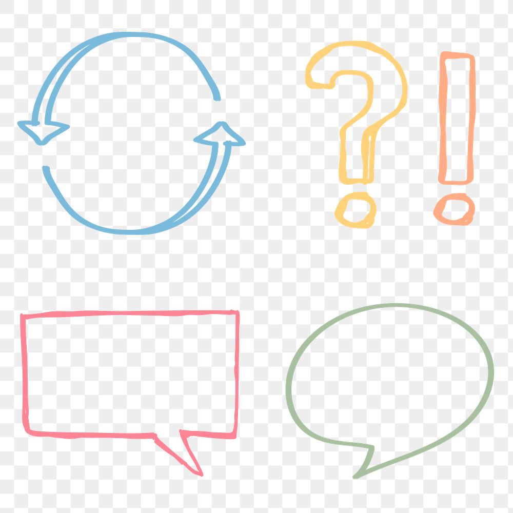 Business speech bubbles png colorful collection
