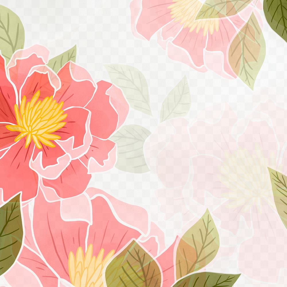 Hand-drawn png rose flower transparent background