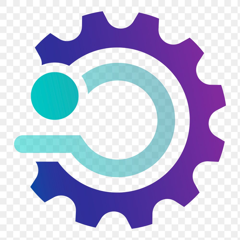Gradient engine logo png technology icon design