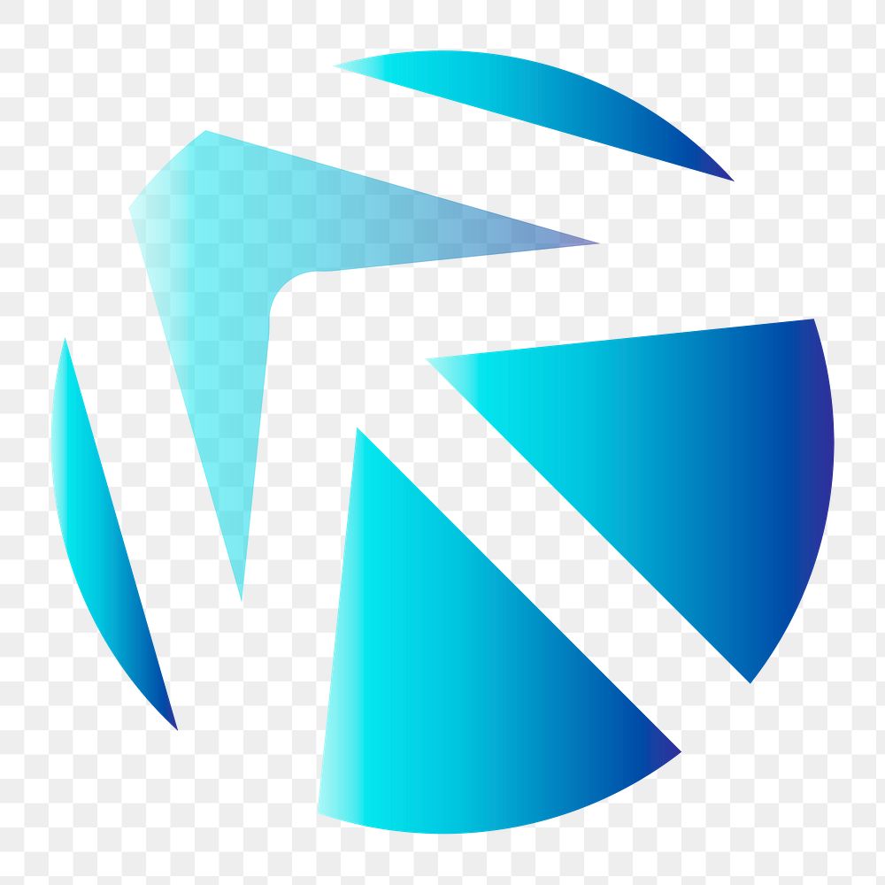 Gradient arrow logo png technology icon design