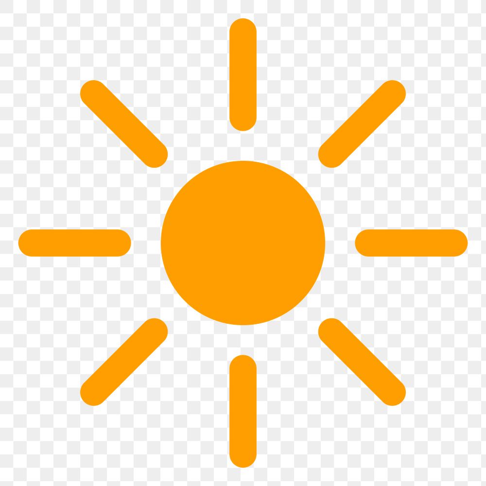 Sun icon png symbol transparent background