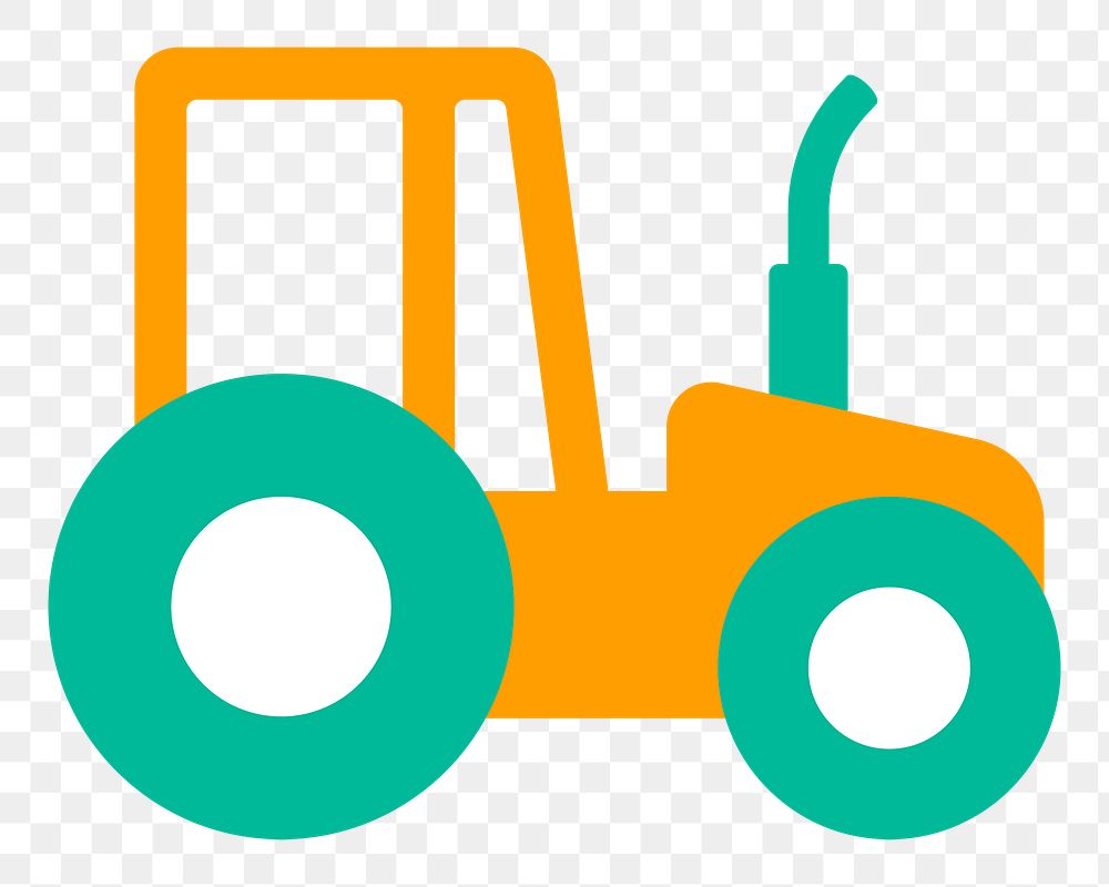 Smart tractor png icon digital agriculture technology transparent background