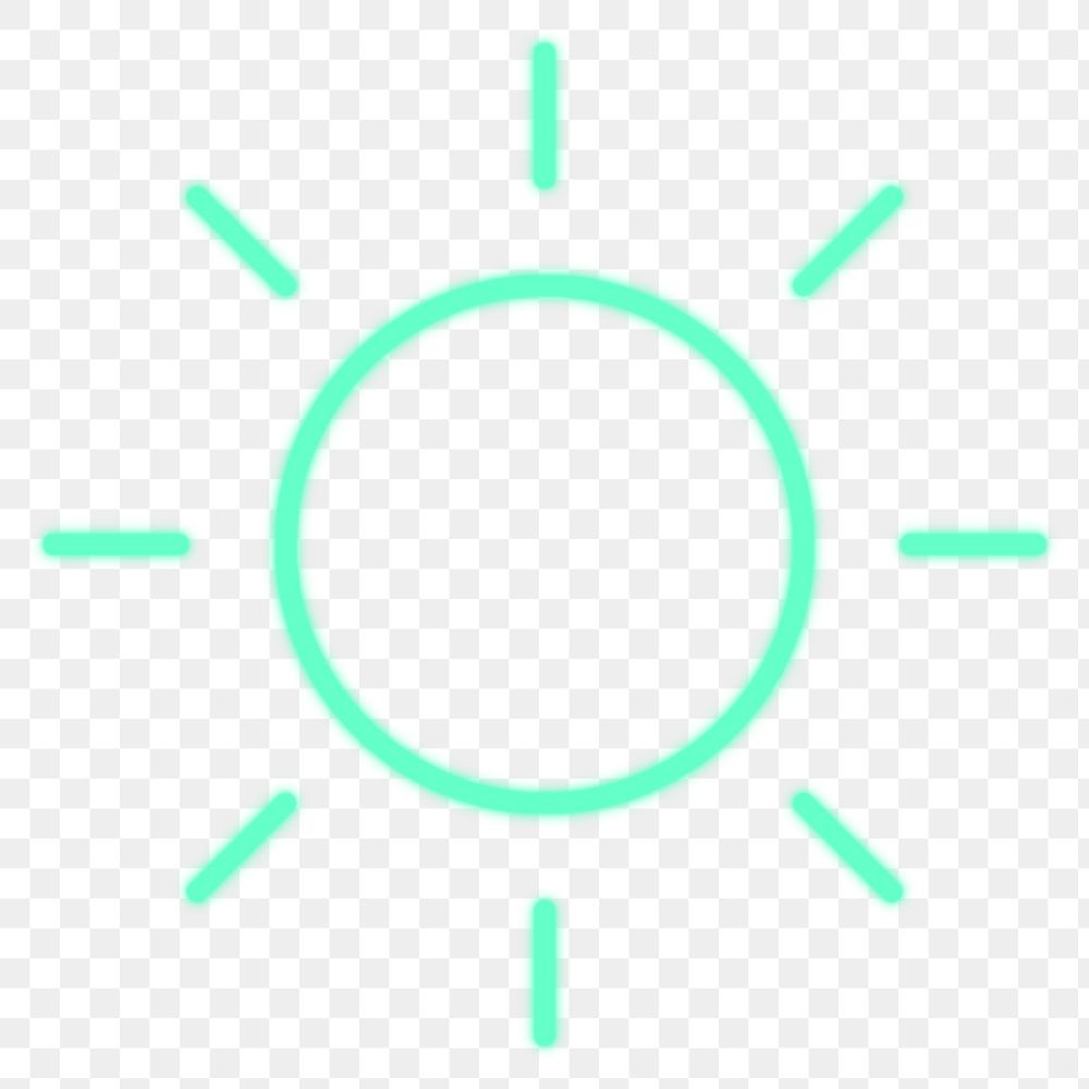 Png sunny UI icon neon graphic