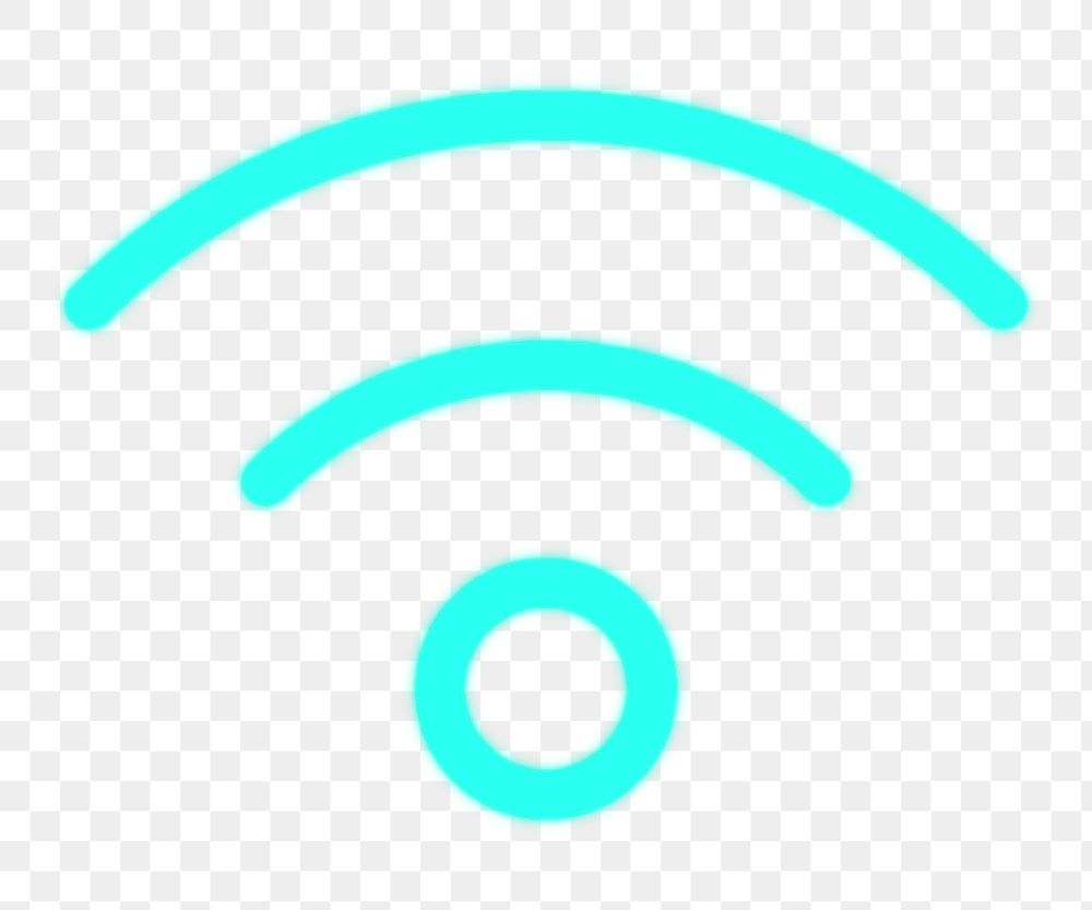PNG WiFi user interface icon neon graphic