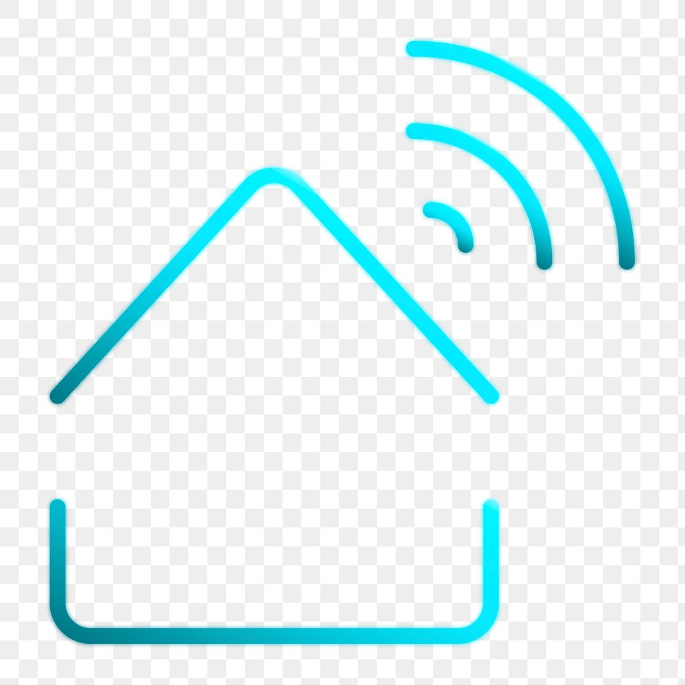 Png smart home UI symbol transparent in bl