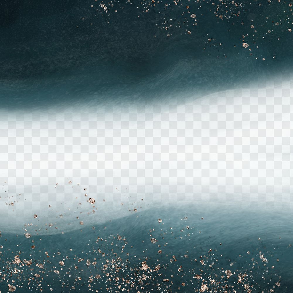 Aesthetic png ocean watercolor texture with transparent background