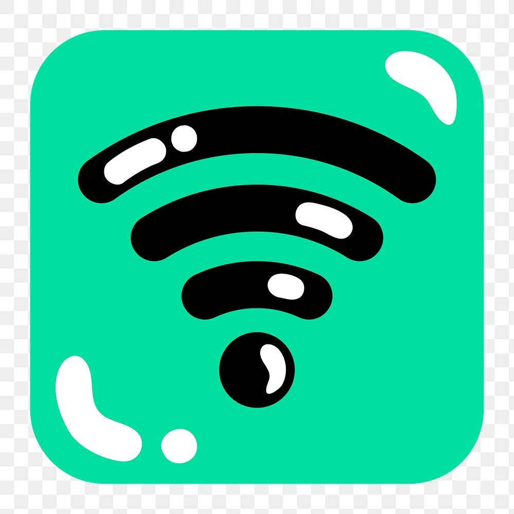 PNG wifi icon funky social media story sticker