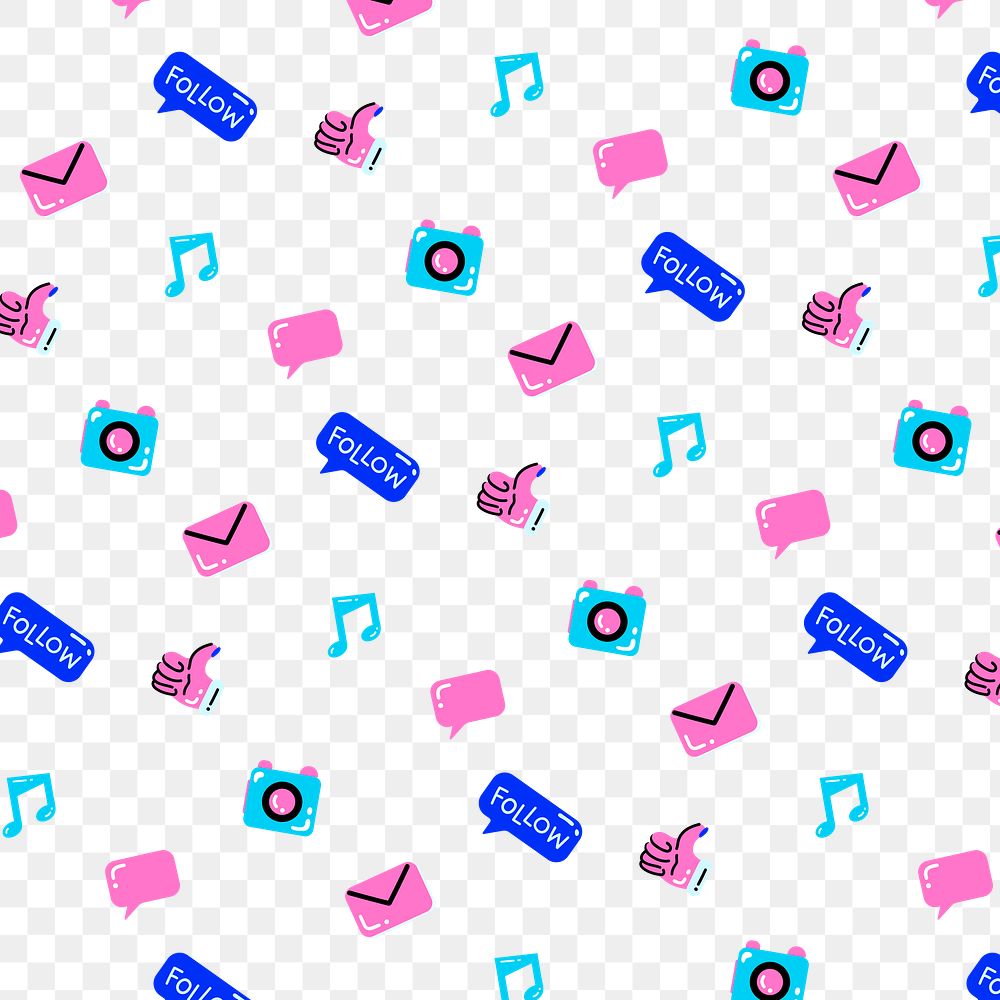 Pattern PNG icons transparent in funky style