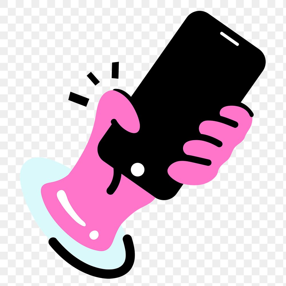PNG phone icon funky social media story sticker