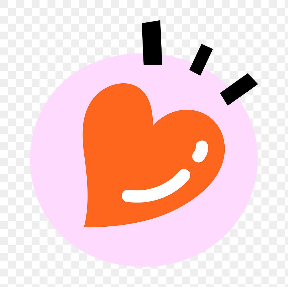 PNG heart social media story sticker