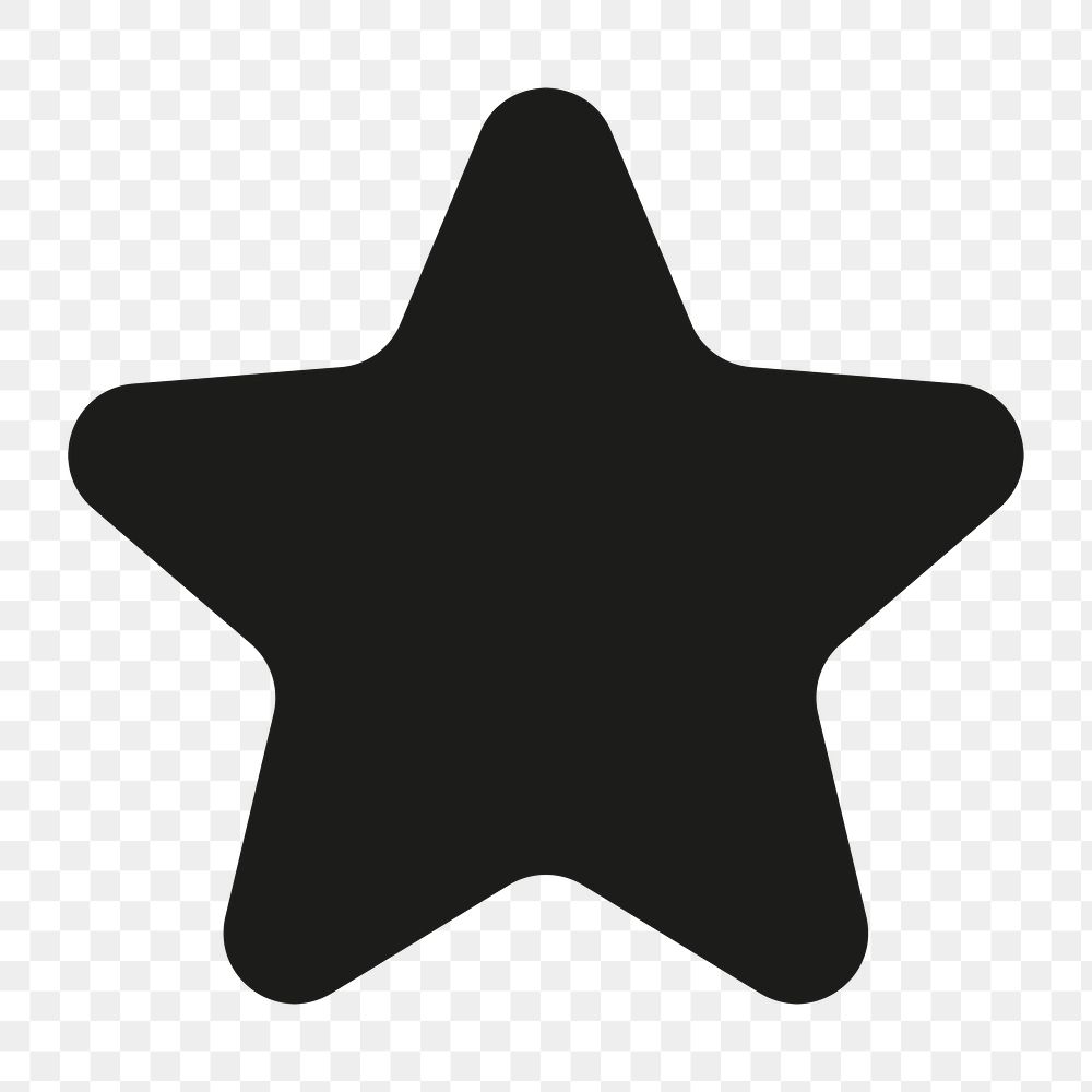 Star filled icon png black for social media app