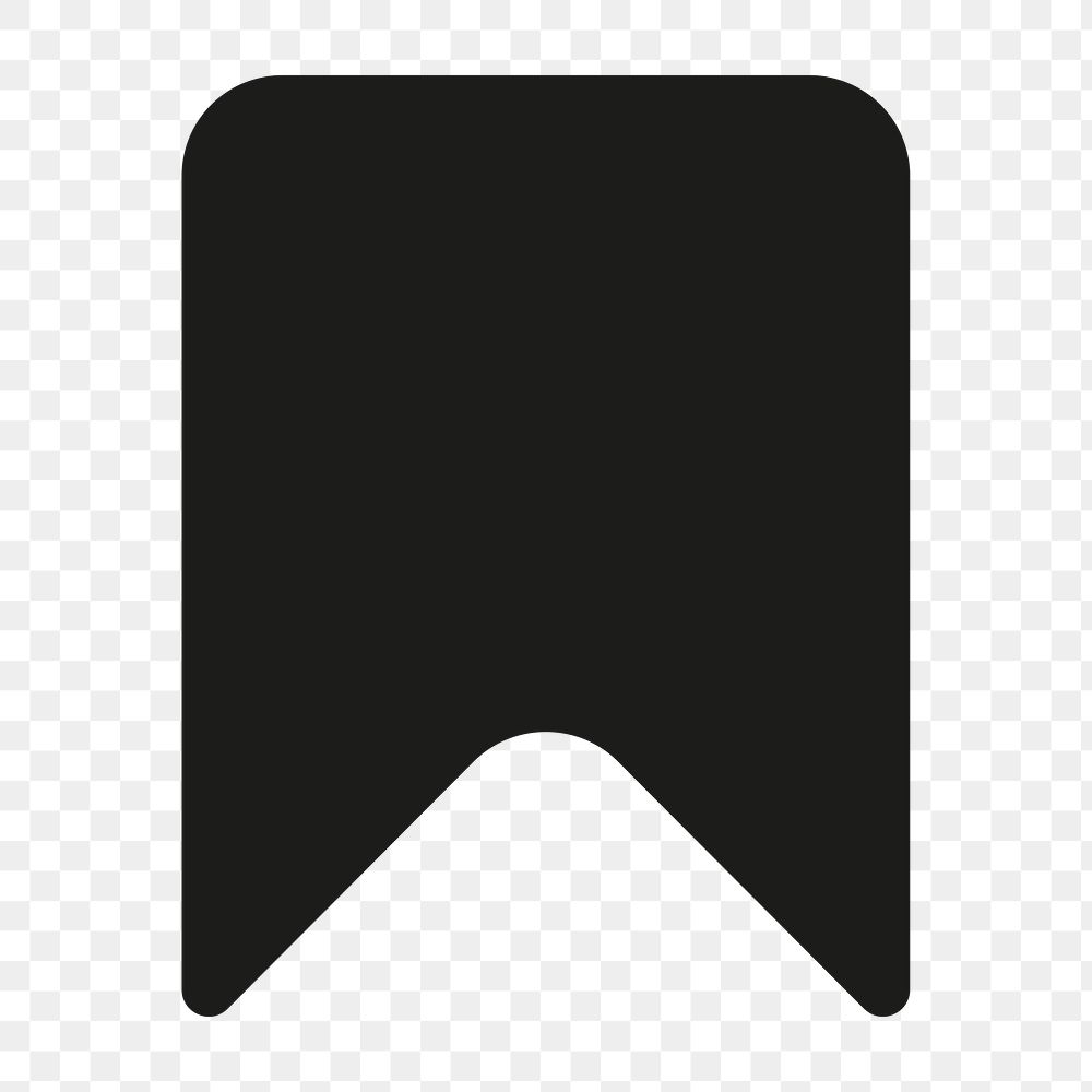 Bookmark filled icon png black for social media app