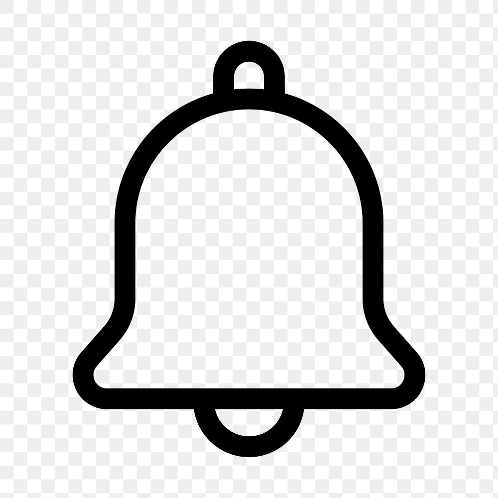 Bell outlined icon png for social media app