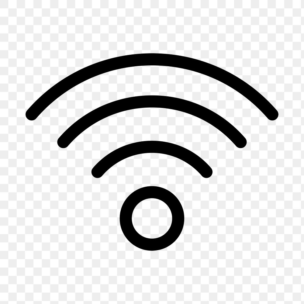 Wifi outlined icon png for social media app