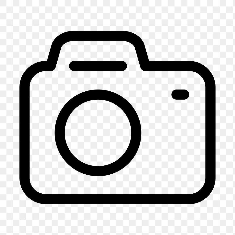 Camera outlined icon png for social media app