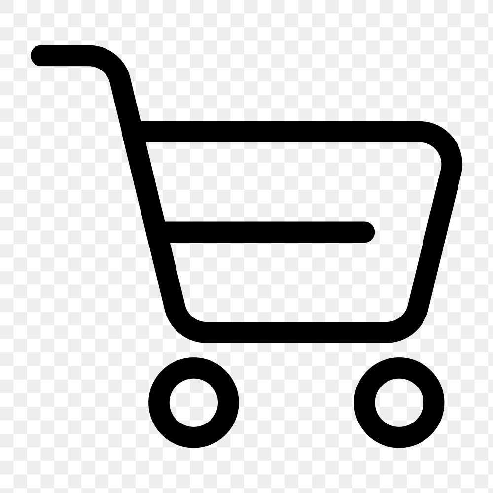 Shopping cart outlined icon png for social media app