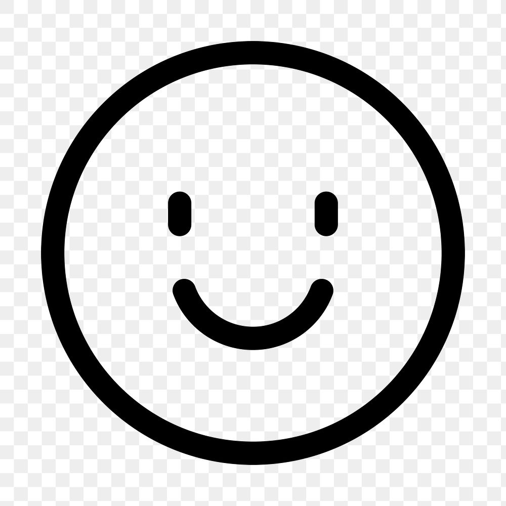 Smile outlined icon png for social media app