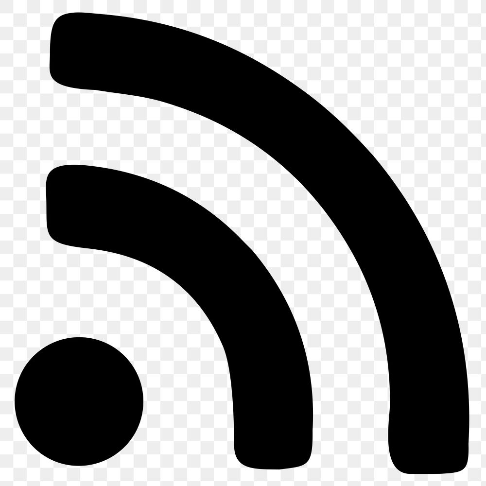 Png wireless internet white icon for social media app simple flat style