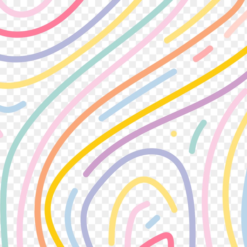 Background png with cute pastel line pattern itransparent background