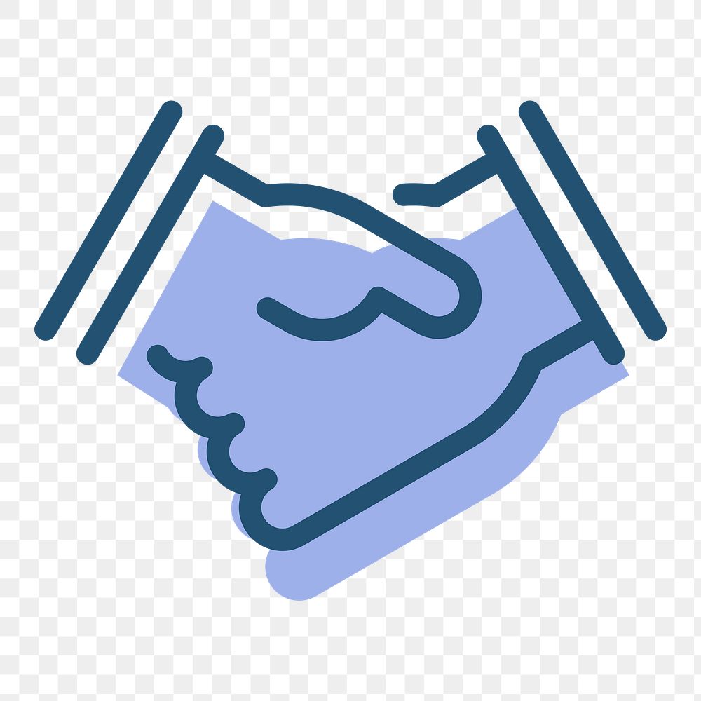 Png handshake business icon flat graphic