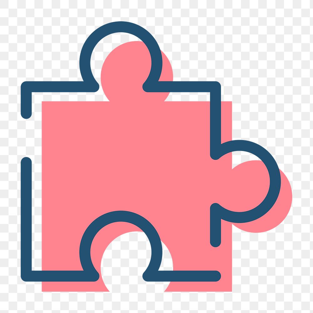 Png jigsaw outline icon business solution symbol