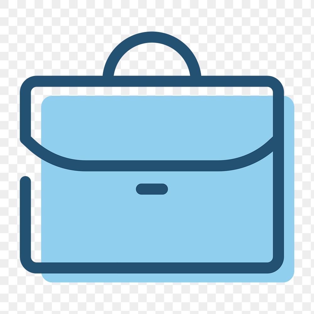 Png business bag outline icon flat graphic