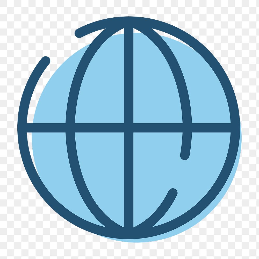 Png globe outline icon internet symbol